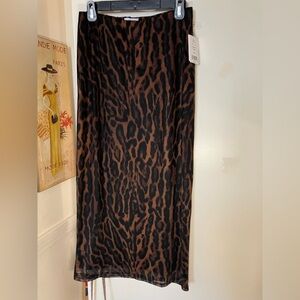 Motherhood Leopard Print Skirt - Brown and Black